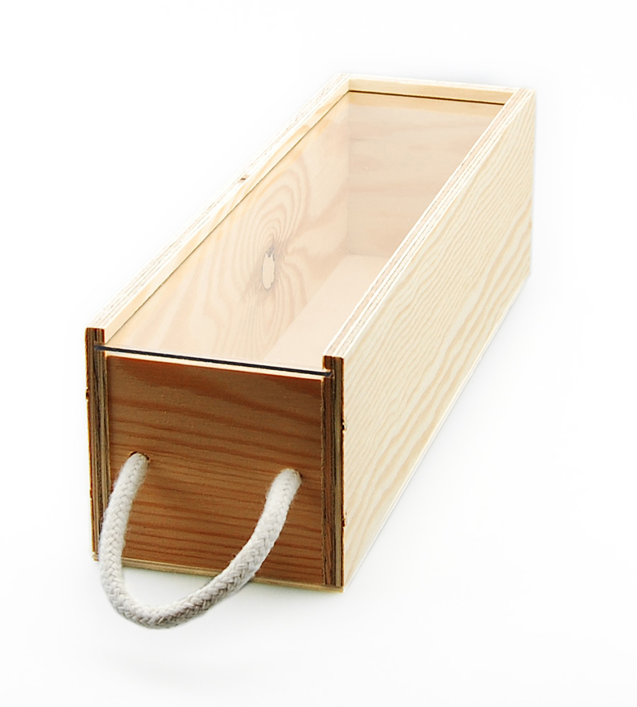 Holzkiste mit Plexiglas-Deckel