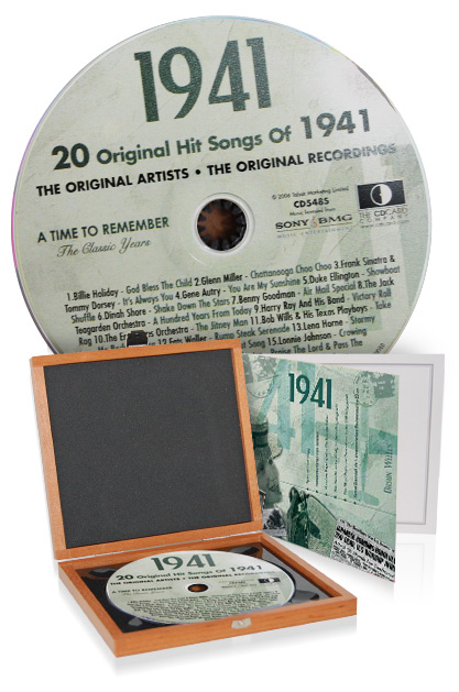 CD 1941 Musik-Hits in Luxusbox, auch mit Gravur!