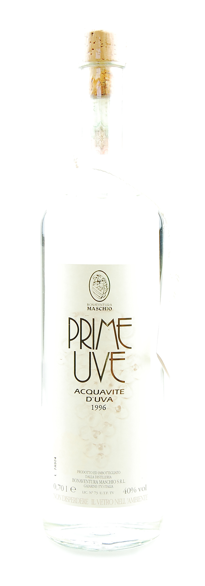 Grappa 1996 Prime Uve Maschio Acquavite d´Uva