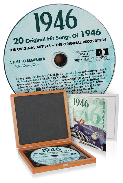 CD 1946 Musik-Hits in Luxusbox, auch mit Gravur!