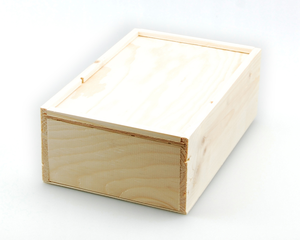 Holzkiste für 1 Boxbeutelflasche