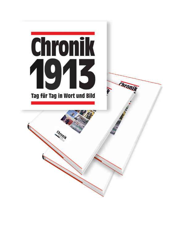 Chronik 1913 Jahrgangsband, Holzkiste und Gravur möglich!