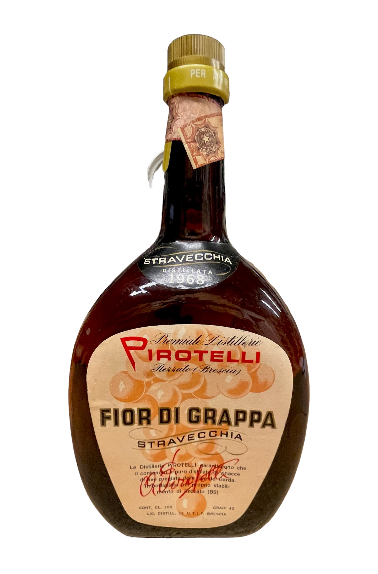 Grappa 1968 Fior di Grappa Stravecchia Pirotelli