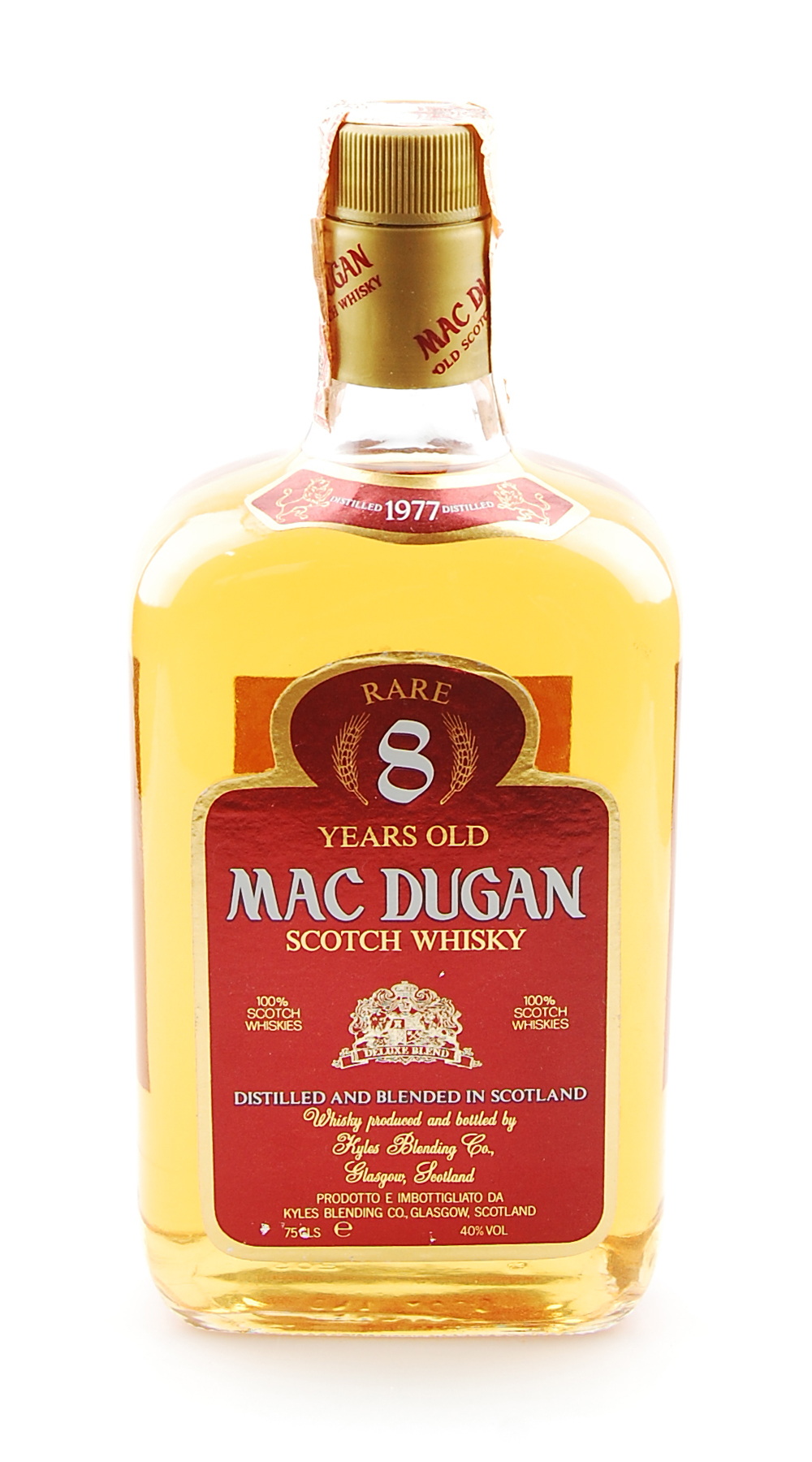 Whisky 1977 Mac Dugan Rare 8 Years Blended Scotch