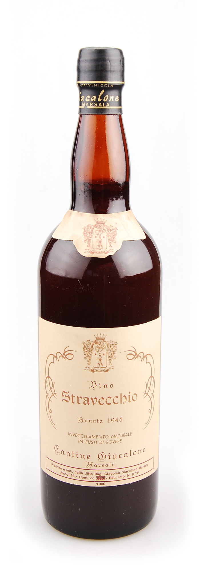 Wein 1944 Vino Stravecchio Marsala Giacalone