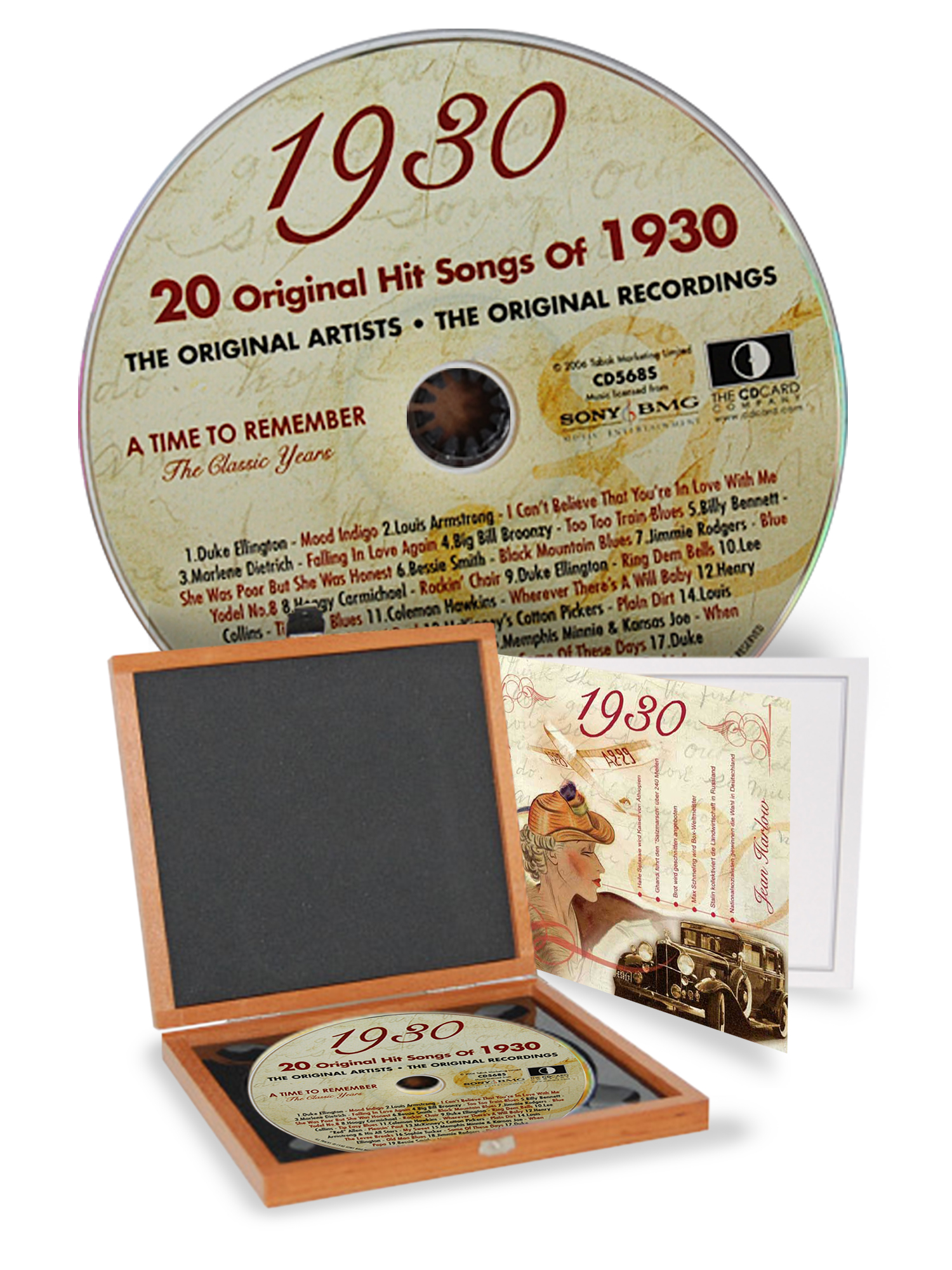 CD 1930 Musik-Hits in Luxusbox - auch mit Gravur!