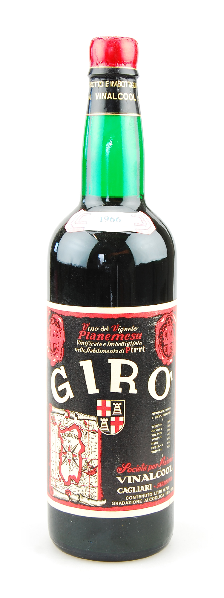 Wein 1966 Giro Planemesu Vinalcool Cagliari