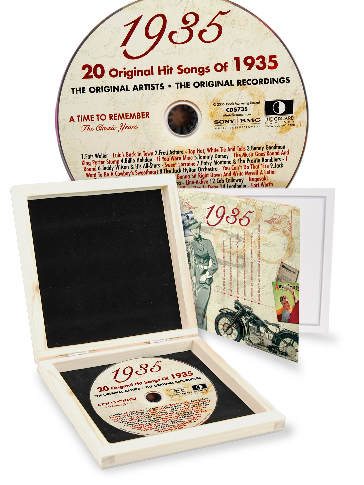 CD 1935 Musik-Hits in Luxusbox, auch mit Gravur!