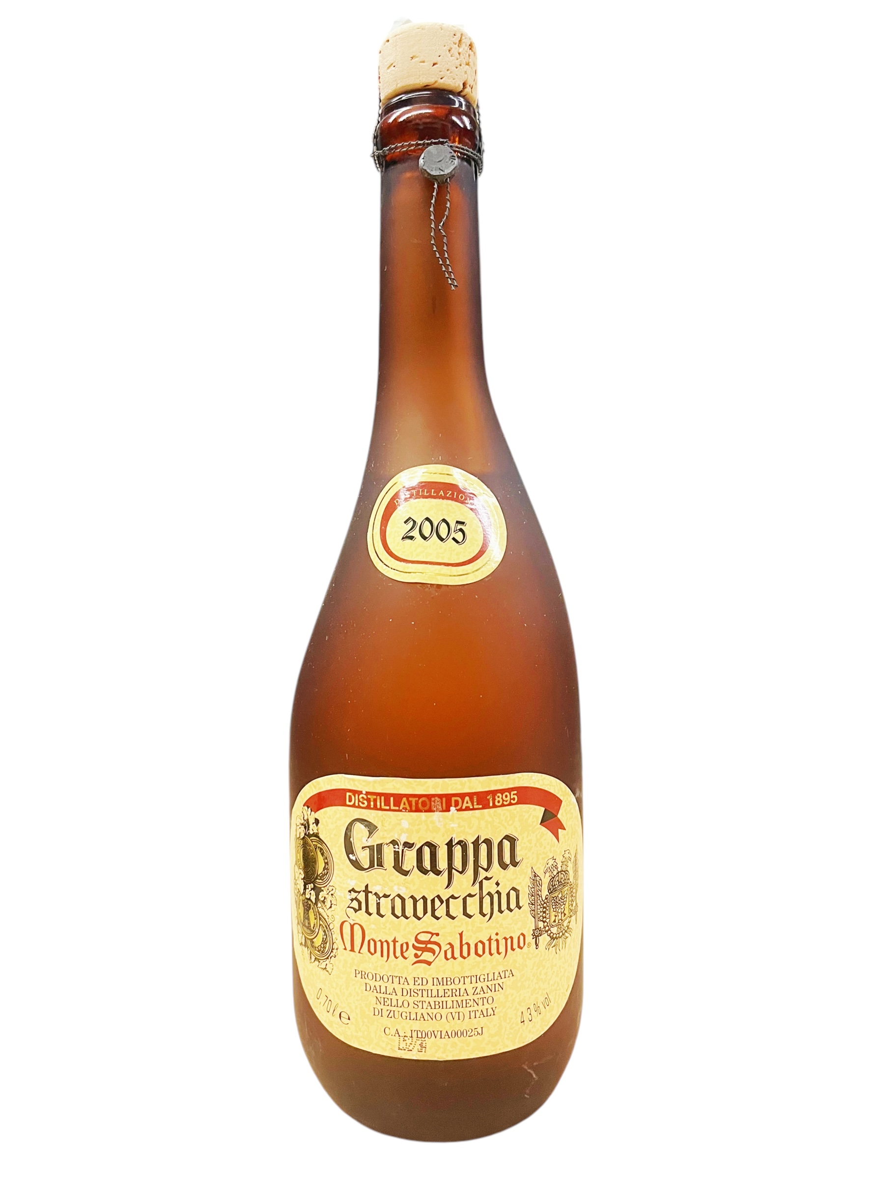 Grappa 2005 Monte Sabotino Stravecchia Zanin