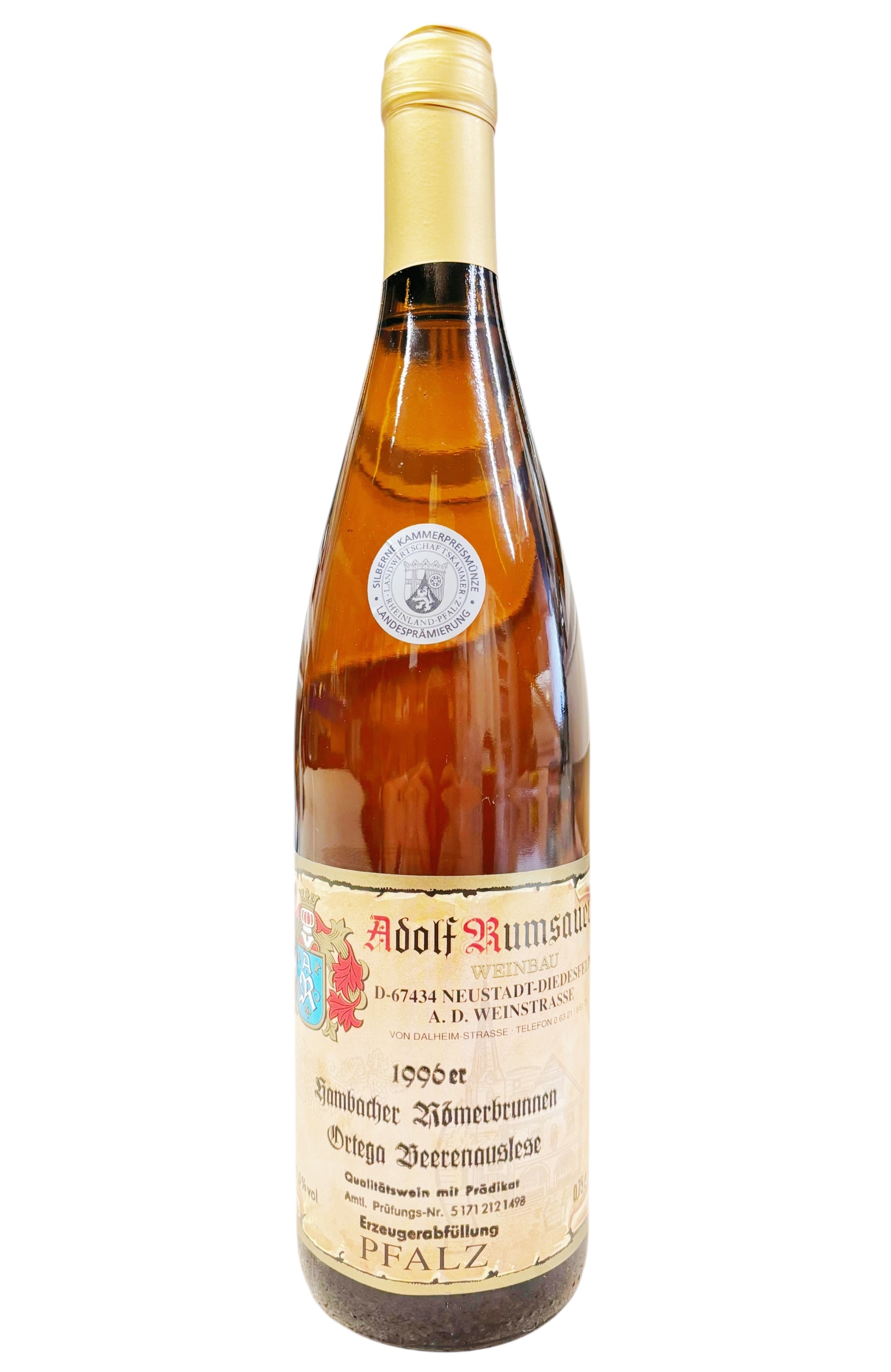 Wein 1996 Ortega Beerenauslese Hambacher Römerbrunnen