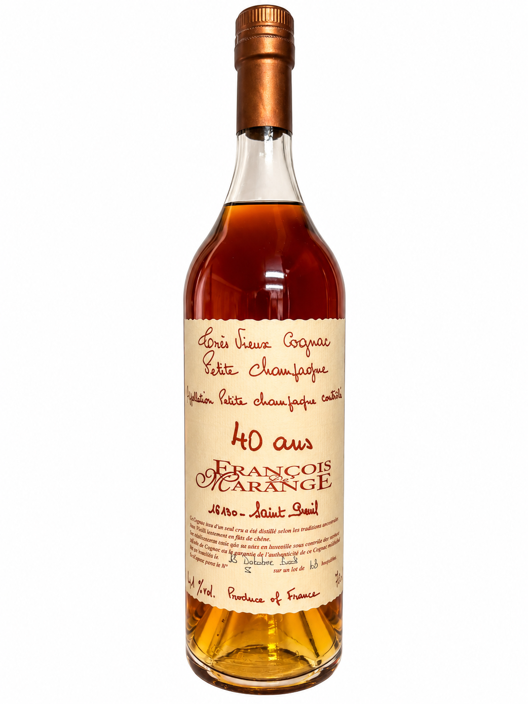 Cognac Marange Tres Vieux 40 Jahre Grande Champagne