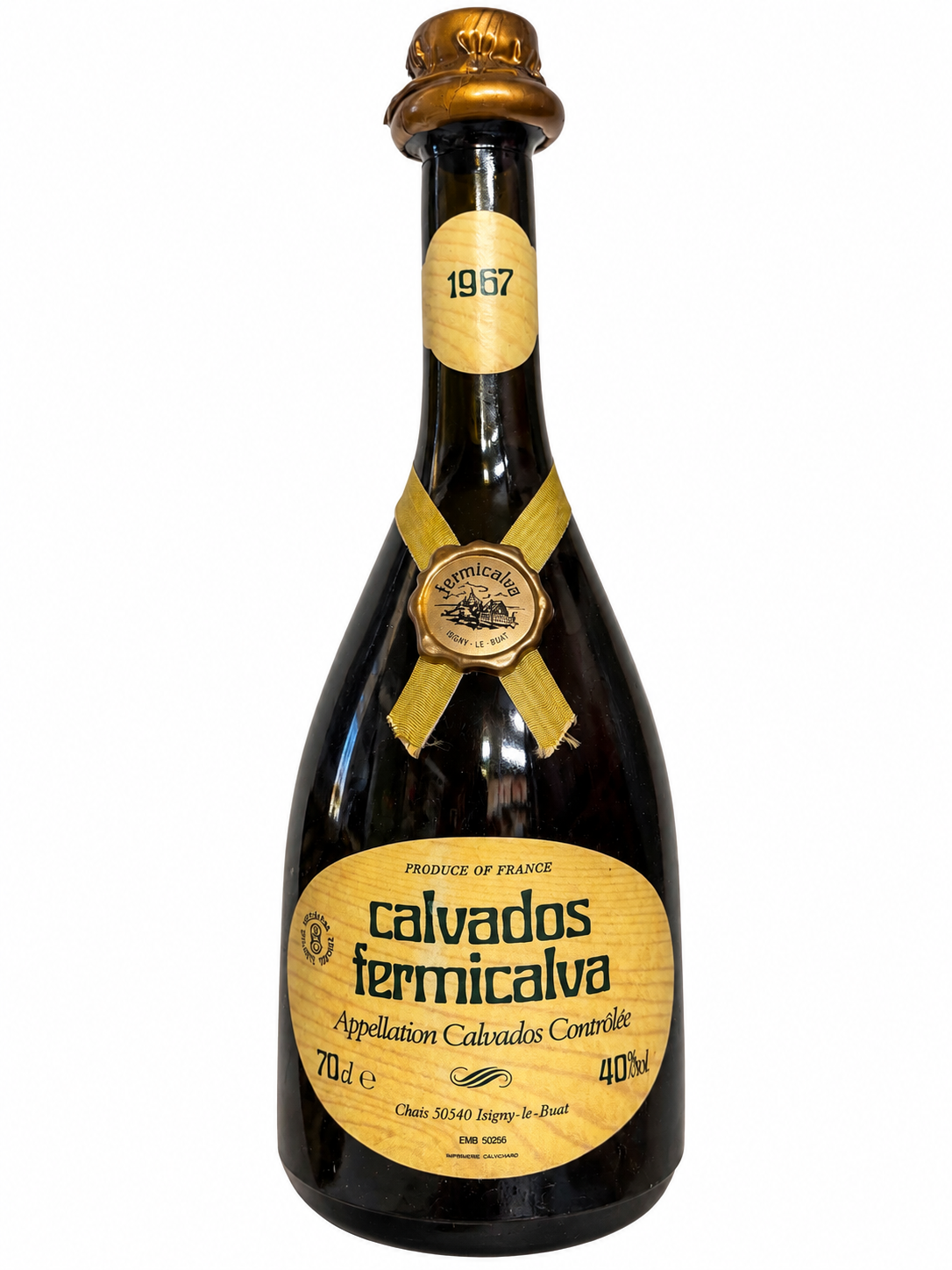 Calvados 1967 Fermicalva Appellation Calvados Controlée