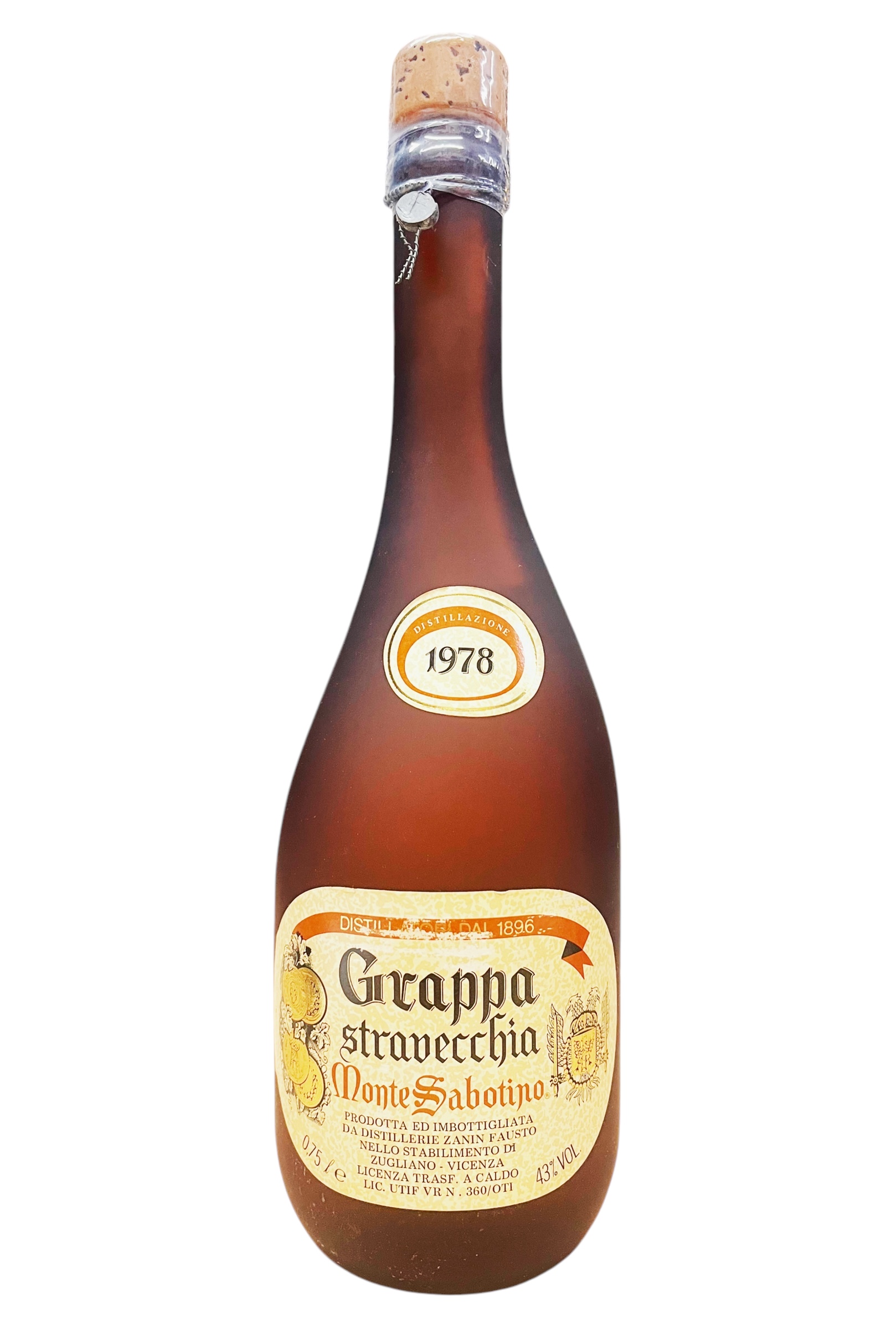 Grappa 1978 Monte Sabotino Stravecchia Zanin