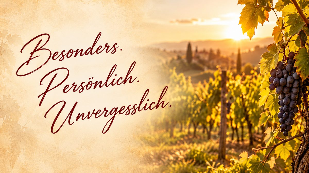 Besonders. Persönlich. Unvergesslich.“