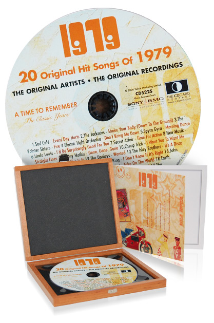 CD 1979 Musik-Hits in Luxusbox, auch mit Gravur!