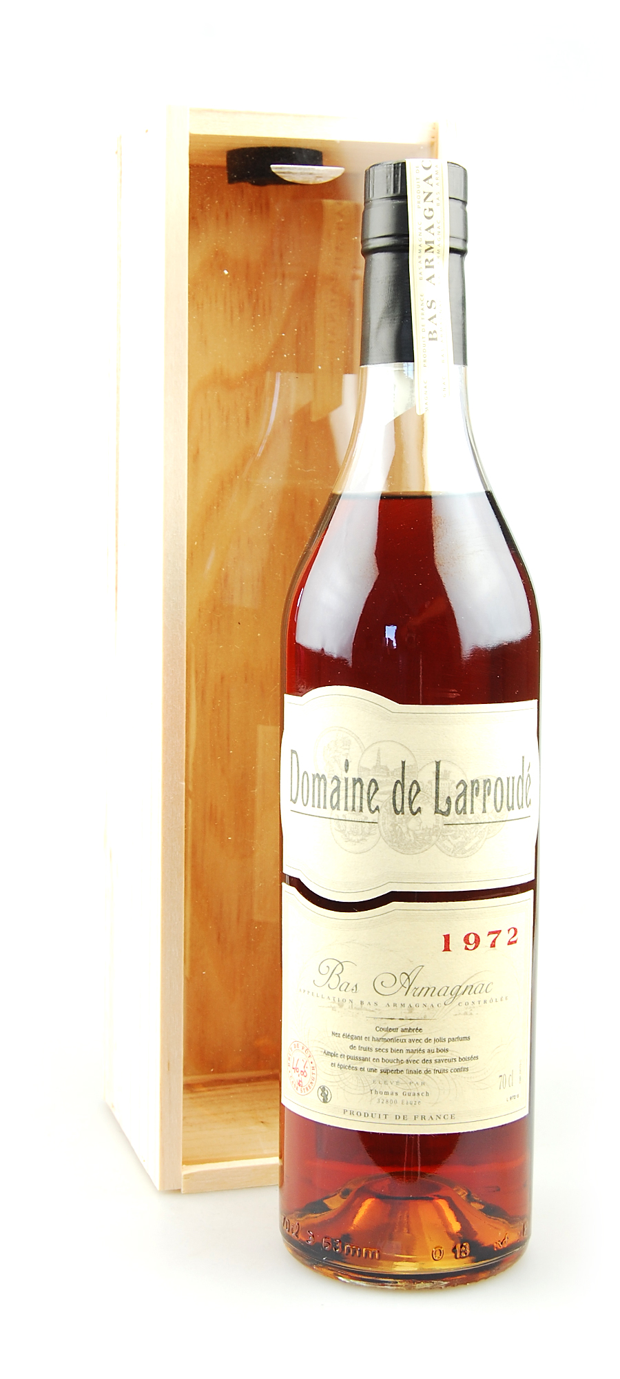 Armagnac 1972 Bas-Armagnac Chateau de Larroudé
