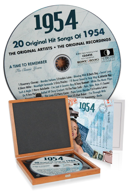 CD 1954 Musik-Hits in Luxusbox, auch mit Gravur!