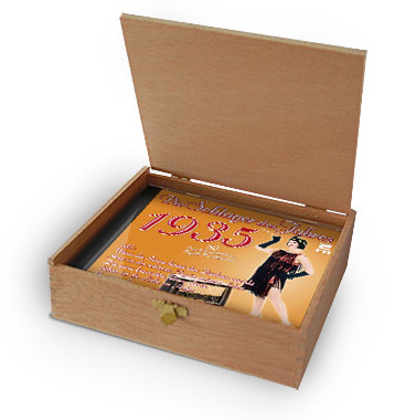 CD 1935 Schlager in Holzkiste mit Wunsch-Gravur