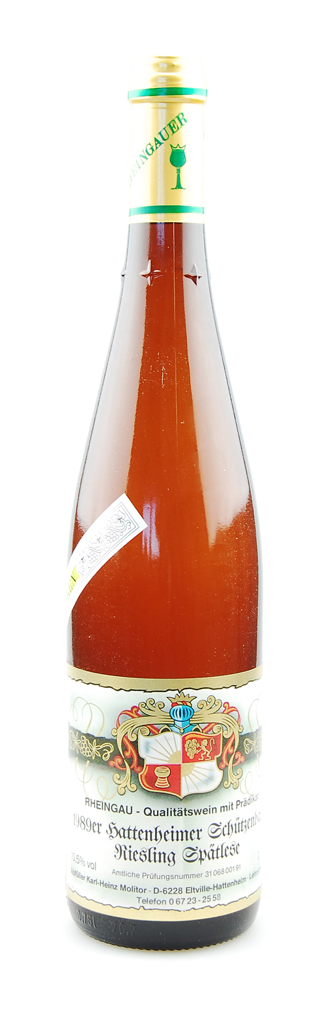 Wein 1989 Hattenheimer Schützenhaus Riesling Spätlese