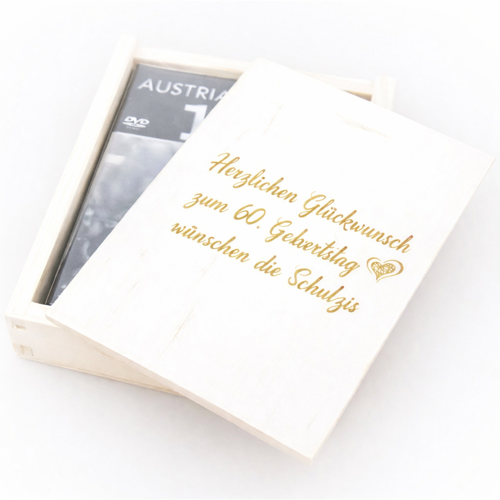 DVD 1971 Chronik Austria Wochenschau in Holzkiste mit Gravur