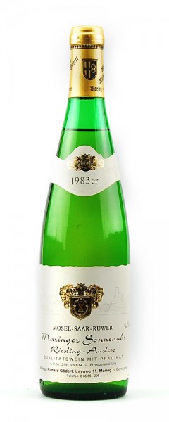 Wein 1983 Maringer Sonnenuhr Riesling Auslese