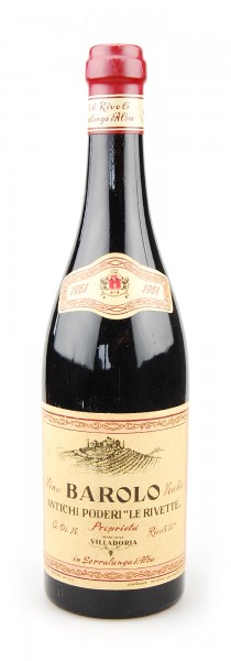 Wein 1961 Barolo Vecchio Le Rivette Villadoria