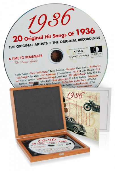 CD 1936 Musik-Hits in Luxusbox, auch mit Gravur!