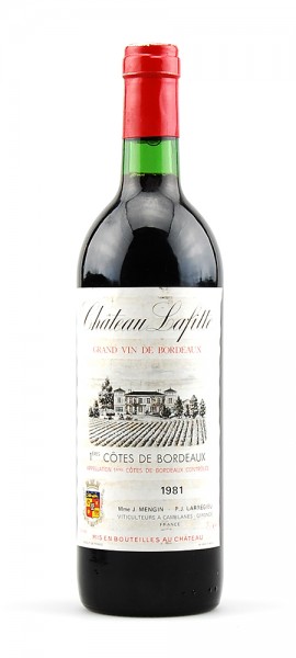 Wein 1981 Chateau Lafitte 1eres Cotes de Bordeaux