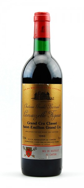 Wein 1986 Chateau Grand Barrail Lamarzelle Figeac