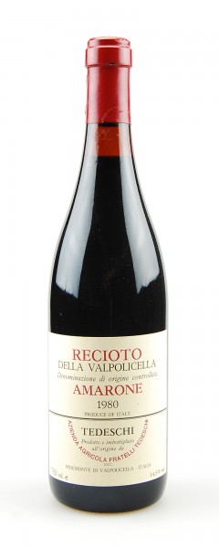 Wein 1980 Amarone Tedeschi Recioto della Valpolicella