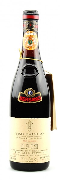 Wein 1969 Barolo Bersano Numerata