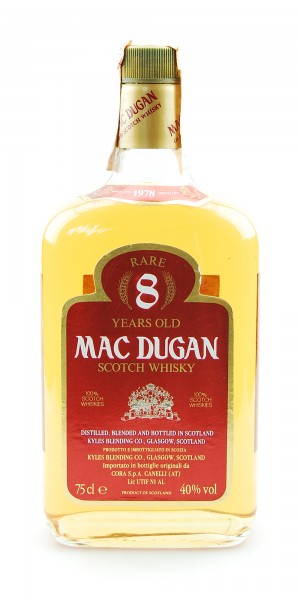 Whisky 1978 Mac Dugan Rare 8 Years Blended Scotch