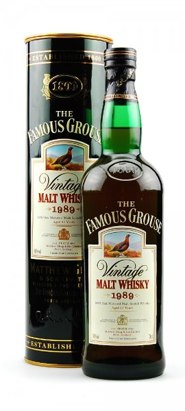Whisky 1989 The Famous Grouse Vintage Malt Whisky