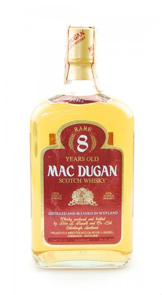 Whisky 1972 Mac Dugan Rare 8 Years Blended Scotch