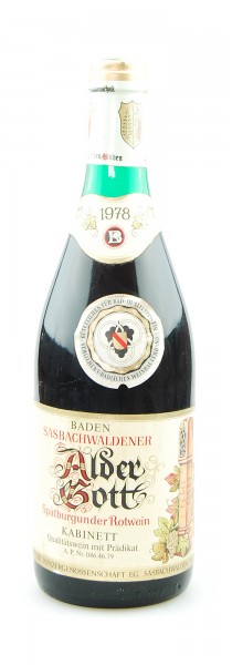 Wein 1978 Sasbachwaldener Alder Gott Spätburgunder