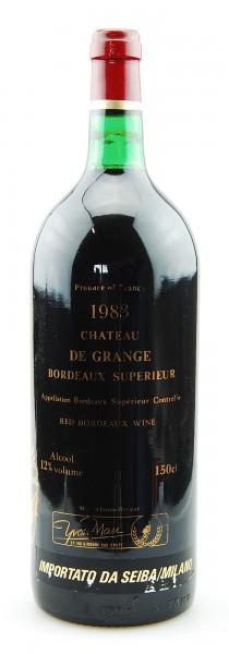 Wein 1983 Chateau de Grange Bordeaux Superieur
