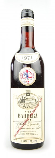 Wein 1971 Barbera d´Asti Podere Borlotto