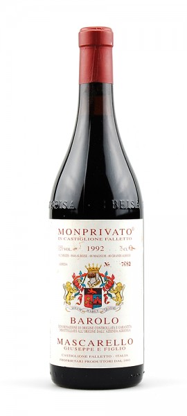 Wein 1992 Barolo Giuseppe Mascarello Monprivato