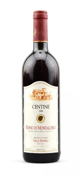Wein 1986 Rosso di Montalcino Villa Banfi Centine