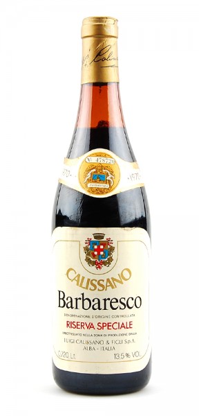 Wein 1970 Barbaresco Calissano Riserva Speciale