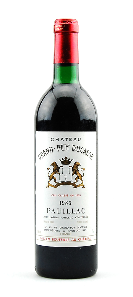 Wein 1986 Chateau Grand-Puy Ducasse Pauillac, die perfekte Geschenk-Idee  bei Geschenkshop-Deluxe kaufen