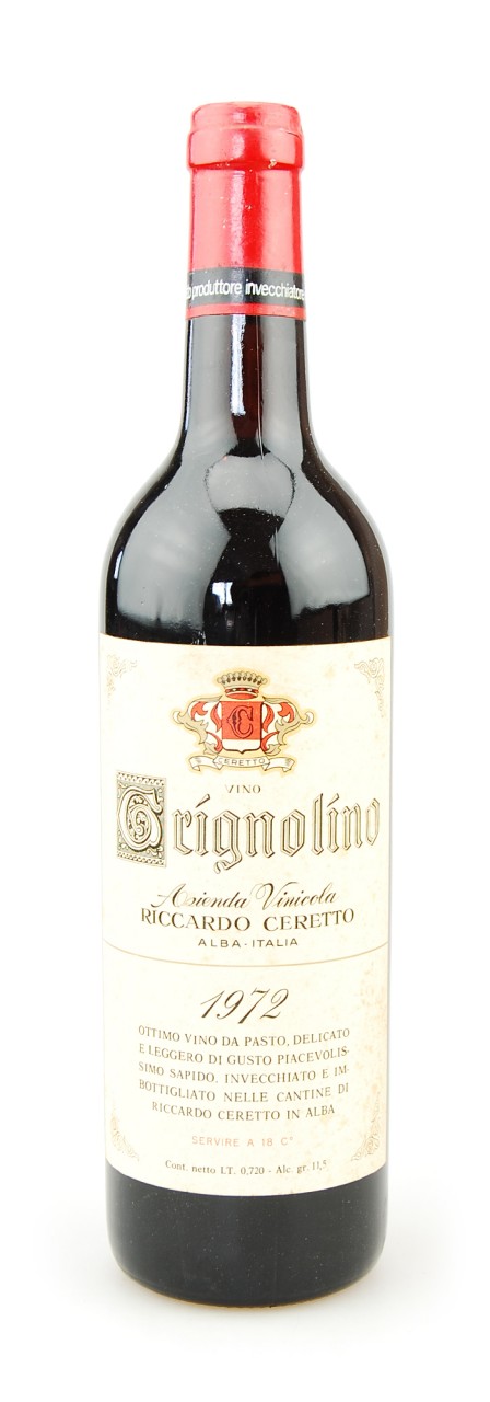 Wein 1972 Grignolino Riccardo Ceretto