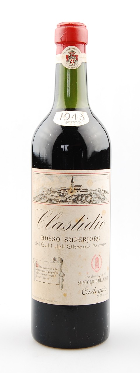 Wein 1943 Clastidio Rosso Oltrepo Pavese