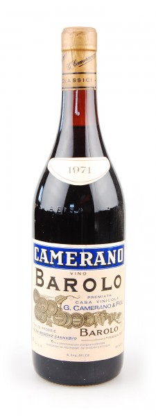 Wein 1971 Barolo Camerano nella Regione Cannubio
