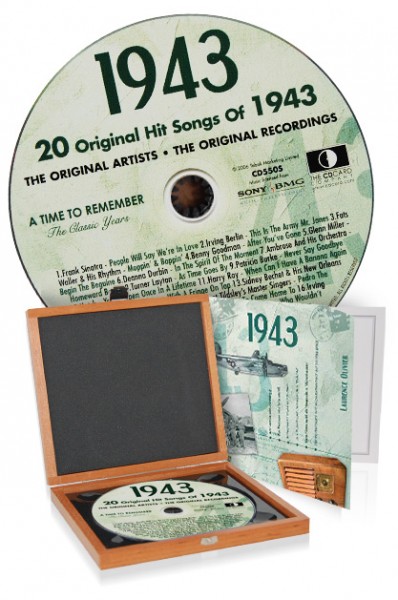 CD 1943 Musik-Hits in Luxusbox, auch mit Gravur!