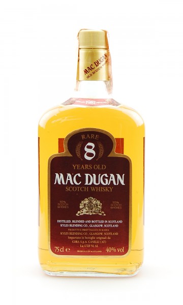 Whisky 1981 Mac Dugan Rare 8 Years Blended Scotch