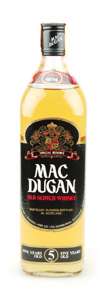 Whisky 1974 Mac Dugan Rare 5 Years Special Reserve