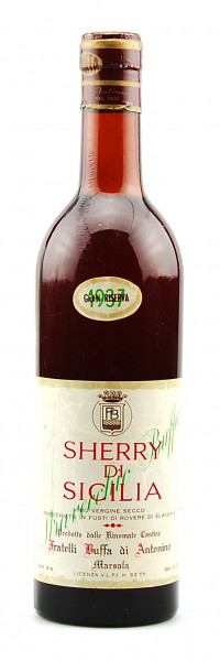Wein 1937 Sherry di Sicilia Buffa Gran Riserva
