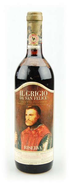 Wein 1978 Chianti Classico Riserva Il Grigio San Felice