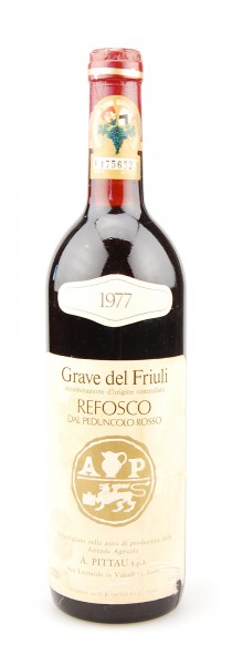 Wein 1977 Refosco Grave del Friuli dal Peduncolo rosso